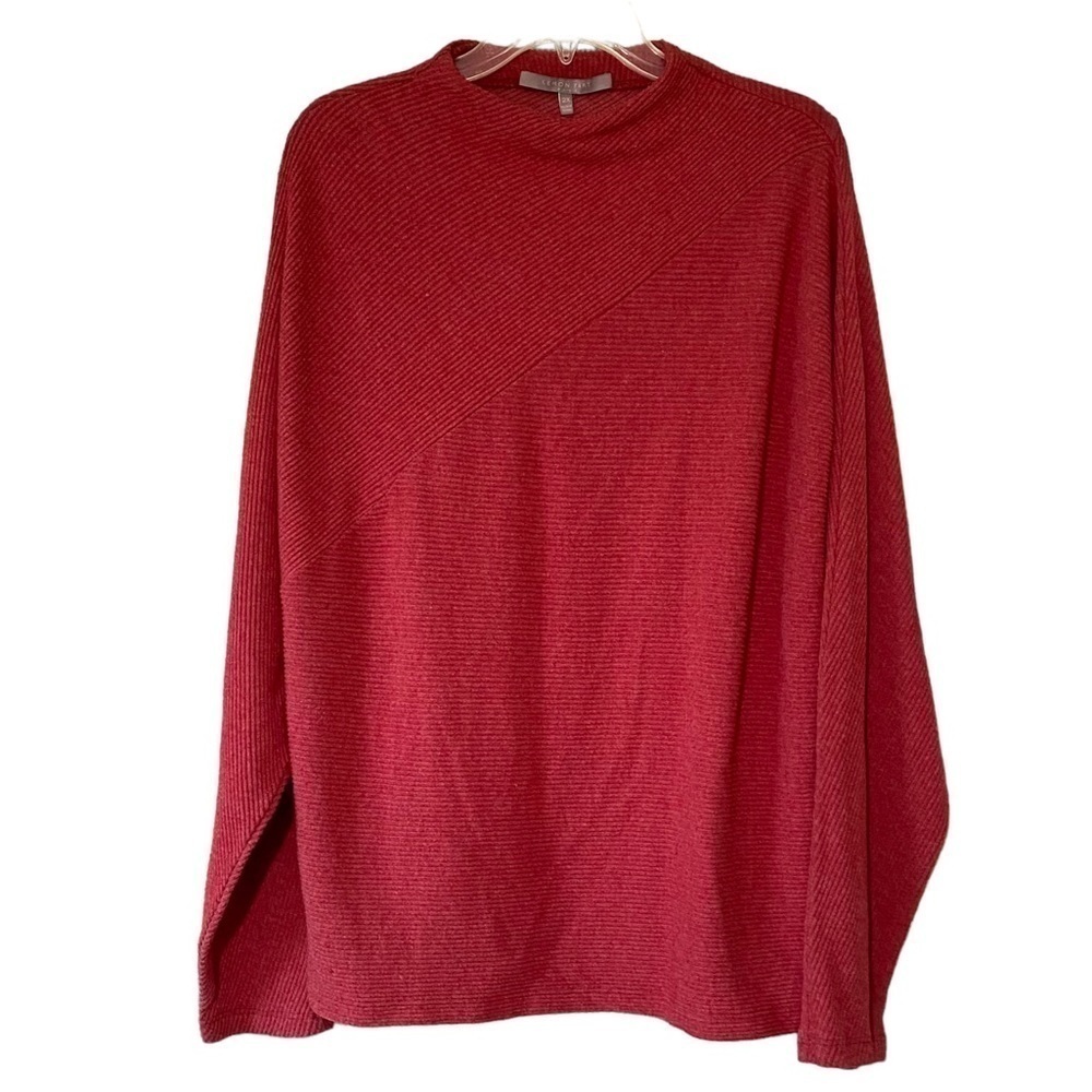 Lemon Tart Plus Assymetric Ribbed Sweater Sz 2X